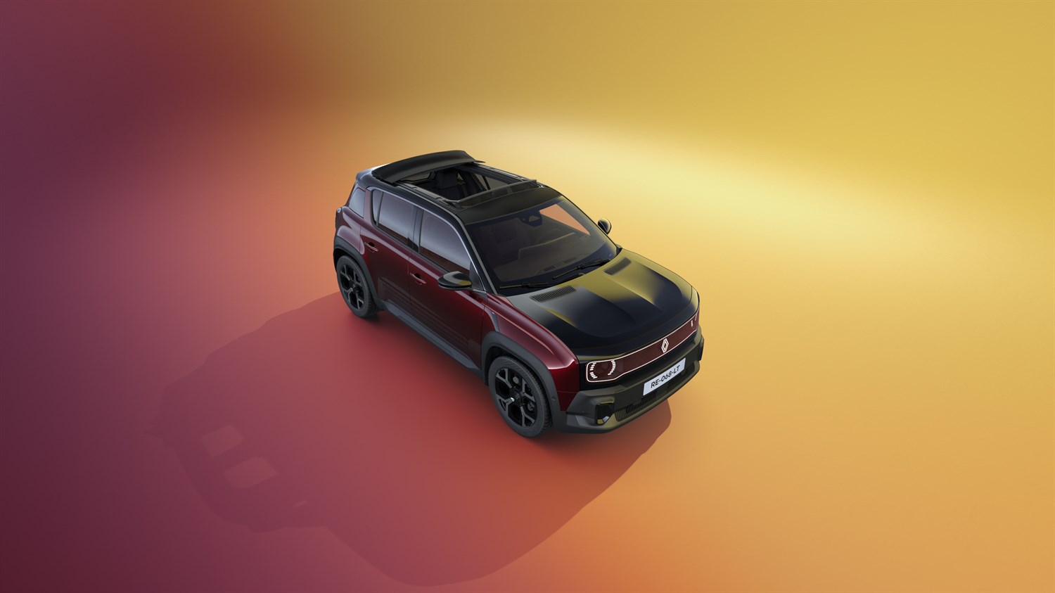 carmine red - Renault 4 E-Tech electric