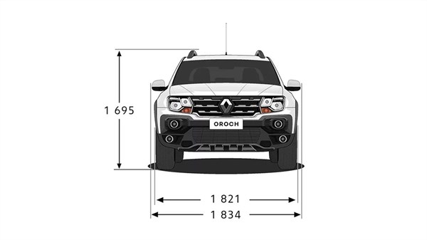 Dimensiones Nueva Oroch